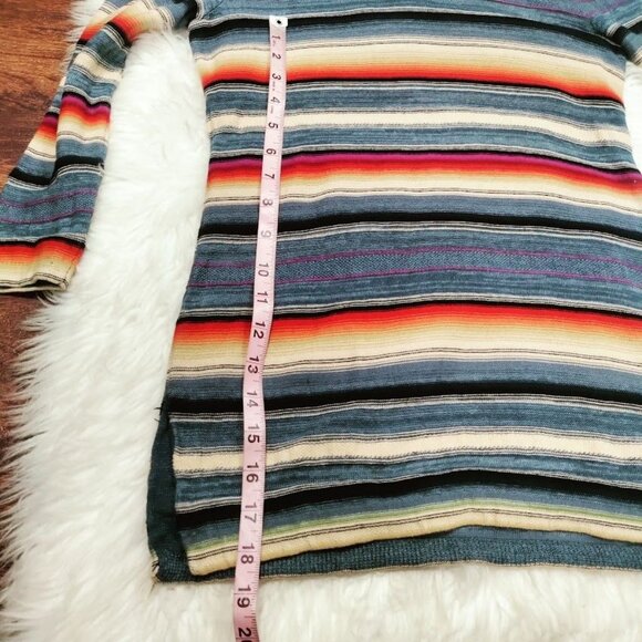 Ralph Lauren Womens Petite Small Striped Linen Cotton Tunic Sweater Dress Multi - Picture 8 of 11